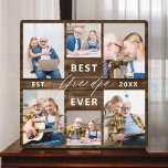 Opa Kleinkinderen Hout Fotocollage Fotoplaat<br><div class="desc">Vier de speciale band tussen Papa en zijn kleinkinderen met onze "Papa Grandfather Grandchildren Photo Collage" plaquette. Deze gepersonaliseerde plaquette toont prachtig een collectie van gekoesterde foto's en legt kostbare momenten en herinneringen vast die Papa en zijn geliefde kleinkinderen met elkaar delen. De hartverwarmende titel "Papa" die prominent wordt getoond,...</div>