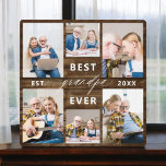 Opa Kleinkinderen Hout Fotocollage Fotoplaat<br><div class="desc">Vier de speciale band tussen Papa en zijn kleinkinderen met onze "Papa Grandfather Grandchildren Photo Collage" plaquette. Deze gepersonaliseerde plaquette toont prachtig een collectie van gekoesterde foto's en legt kostbare momenten en herinneringen vast die Papa en zijn geliefde kleinkinderen met elkaar delen. De hartverwarmende titel "Papa" die prominent wordt getoond,...</div>