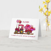 Opa kleinzoon Valentijnsdag Loads of Love Hearts Kaart (Gele Bloem)