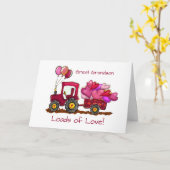 Opa kleinzoon Valentijnsdag Loads of Love Hearts Kaart (Gele Bloem)