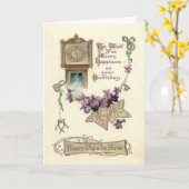 Opa klok Vergeet-me-niet bladeren Kaart (Gele Bloem)