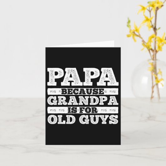 Opa kunst voor mannen grootvader papa ouder vader kaart (Gele Bloem)
