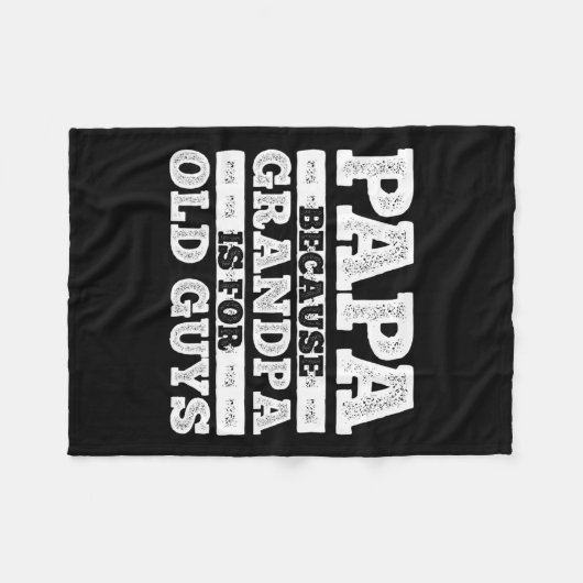 Opa kunst voor mannen Opa Ouder Vader Fleece Deken (Voorkant (Horizontaal))
