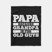 Opa kunst voor mannen Opa Ouder Vader Fleece Deken (Voorkant)