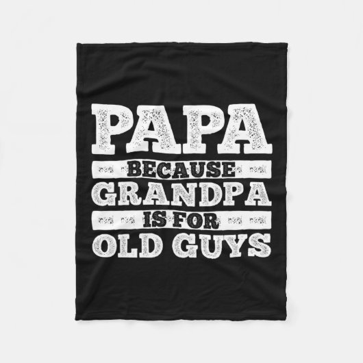 Opa kunst voor mannen Opa Ouder Vader Fleece Deken (Voorkant)