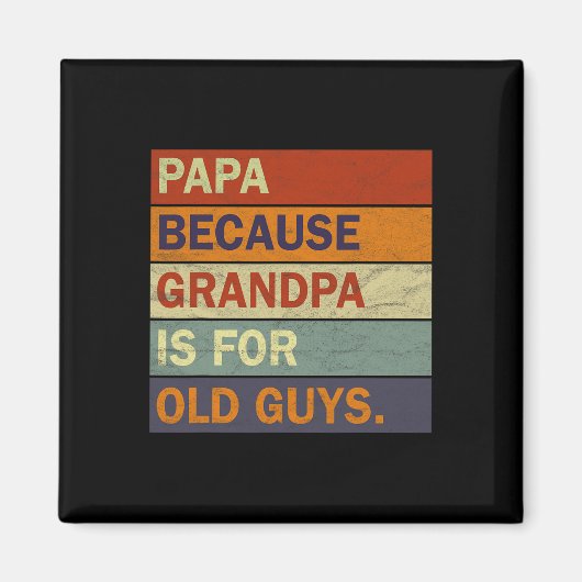 Opa kunst voor mannen Opa Ouder Vader Magneet (Voorkant)