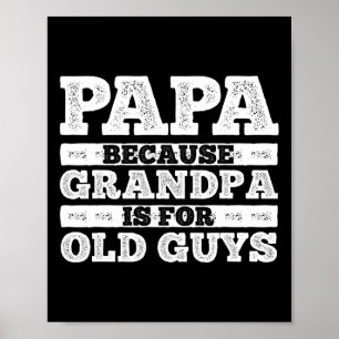 Opa kunst voor mannen Opa Ouder Vader Poster
