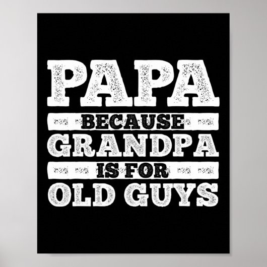 Opa kunst voor mannen Opa Ouder Vader Poster (Voorkant)