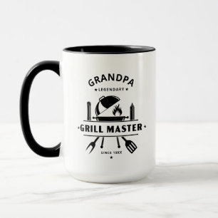 Opa   Legendarische Grillmaster Zwart & Wit Mok