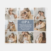Opa Letter Aangepaste Persoonlijke Fleece Deken (Voorkant (Horizontaal))