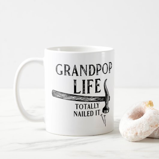 Opa Leven Geslaagd! Koffiemok (Met donut)