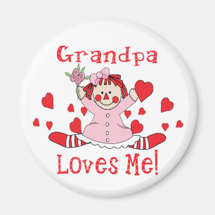 Opa Love is me Rag Doll Magneet