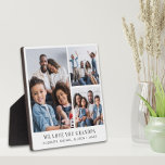 Opa Love You 3 Fotocollage Fotoplaat<br><div class="desc">Elegante aandenken foto plaquette om de beste opa ooit te vieren met een 3 foto collage van zijn kleinkinderen en familie. Personaliseer "We Love You Grandpa" en voeg de namen van zijn kleinkinderen en familie toe.</div>