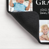 Opa Love You Photo Collage Black Muismat (Hoek)