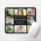 Opa Love You Photo Collage Black Muismat (Met muis)