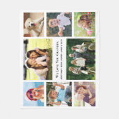 Opa Love You Photo Collage Persoonlijk Fleece Deken (Voorkant)