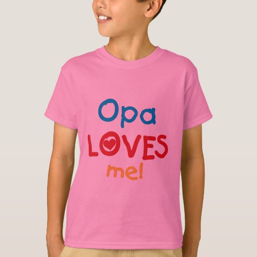 Opa Loves Me T-shirts en geschenken (Voorkant)