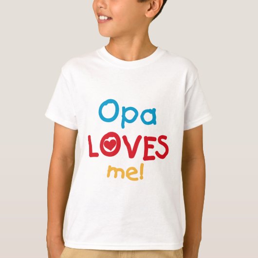 Opa Loves Me T-shirts en geschenken (Voorkant)