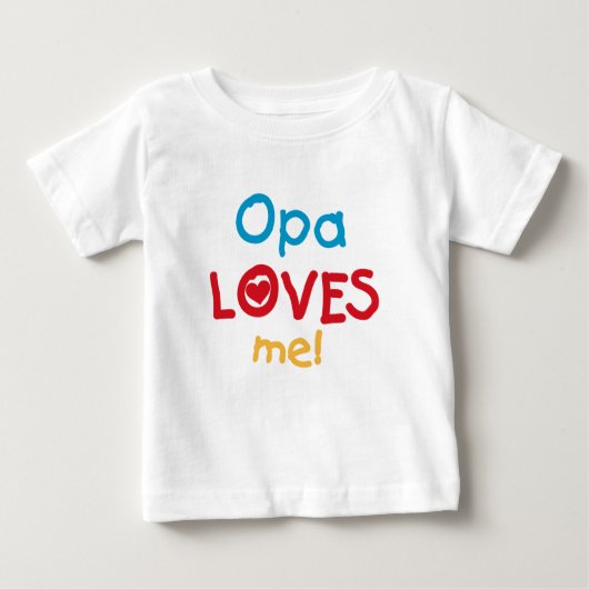 Opa Loves Me T-shirts en geschenken (Voorkant)