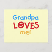 Opa Loves Me T-shirts en geschenken Briefkaart (Voorkant)