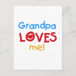 Opa Loves Me T-shirts en geschenken Briefkaart