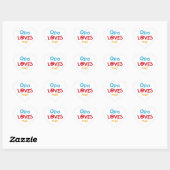 Opa Loves Me T-shirts en geschenken Hart Sticker (Vel)