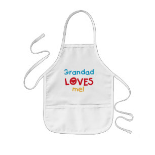 Opa Loves Me T-shirts en geschenken Kinder Schort
