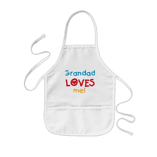 Opa Loves Me T-shirts en geschenken Kinder Schort (Voorkant)
