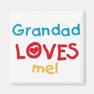 Opa Loves Me T-shirts en geschenken Magneet