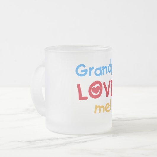 Opa Loves Me T-shirts en geschenken Matglas Koffiemok (Voorkant links)