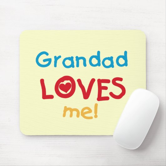 Opa Loves Me T-shirts en geschenken Muismat (Met muis)