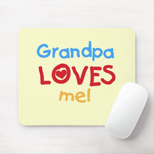 Opa Loves Me T-shirts en geschenken Muismat (Met muis)