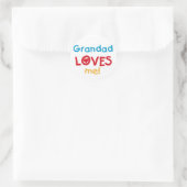 Opa Loves Me T-shirts en geschenken Ronde Sticker (Tas)