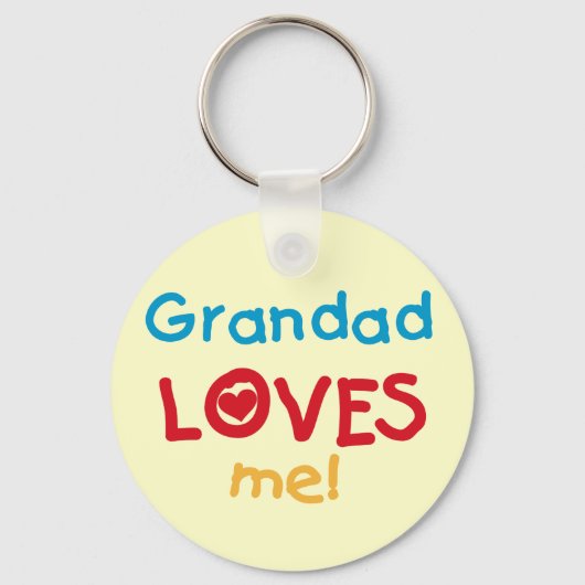 Opa Loves Me T-shirts en geschenken Sleutelhanger (Voorkant)
