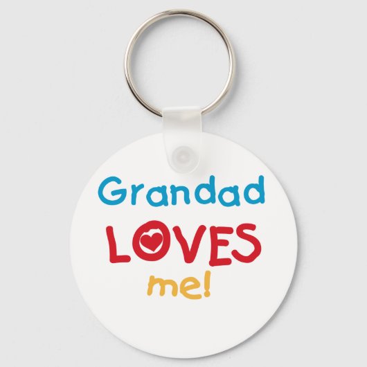 Opa Loves Me T-shirts en geschenken Sleutelhanger (Voorkant)