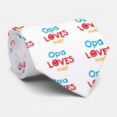 Opa Loves Me T-shirts en geschenken Stropdas (Opgerold)