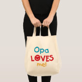 Opa Loves Me T-shirts en geschenken Tote Bag (Voorkant (product))