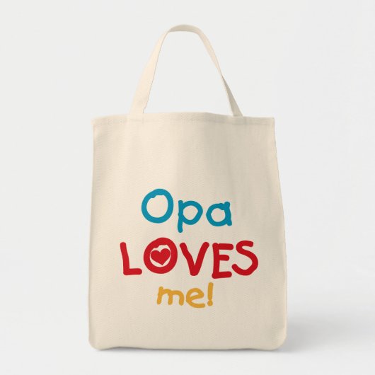 Opa Loves Me T-shirts en geschenken Tote Bag (Voorkant)