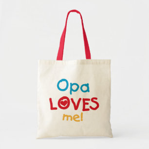 Opa Loves Me T-shirts en geschenken Tote Bag
