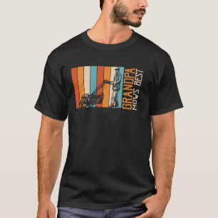 Opa Maait Beste Grasmaaier Tuinman Grootvader T-shirt