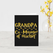 Opa Magische Manager van Mischief Halloween geloof Kaart (Gele Bloem)