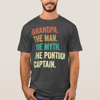 Opa Man Myth Pontoon Kapitein voor mannen T-shirt