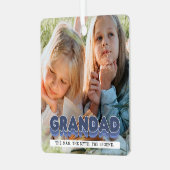 Opa Man Mythe Legende Foto Kerstmis Metalen Ornament (Voorkant links)