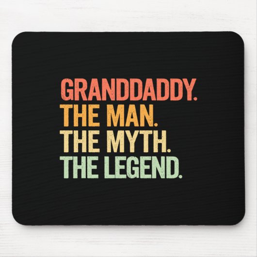 Opa Man Mythe Legende Retro Design Muismat (Voorkant)