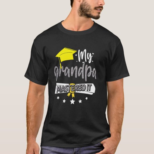 Opa master diploma afstudeercadeaus t-shirt (Voorkant)