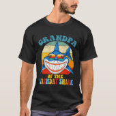 Opa Matching Family Shark Verjaardag Grappige gesc T-shirt (Voorkant)