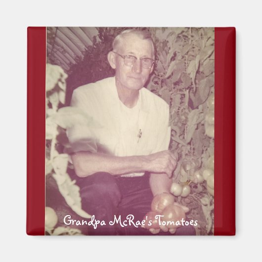 Opa McRae's Tomaten Magneet (Voorkant)