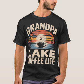 Opa Meer Koffie Leven Relaxte Vissen T-shirt
