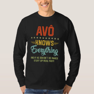 Opa Mens Weet Alles Portugese Opa Grap T-shirt