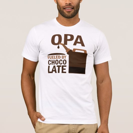 Opa met chocolade t-shirt (Voorkant)